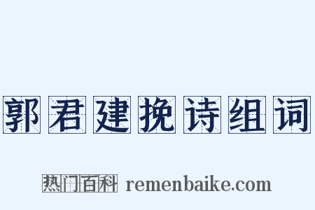 郭君建挽诗组词是什么意思的图片